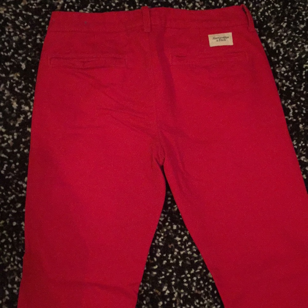 Abercrombie and Fitch Red Chino Khakis